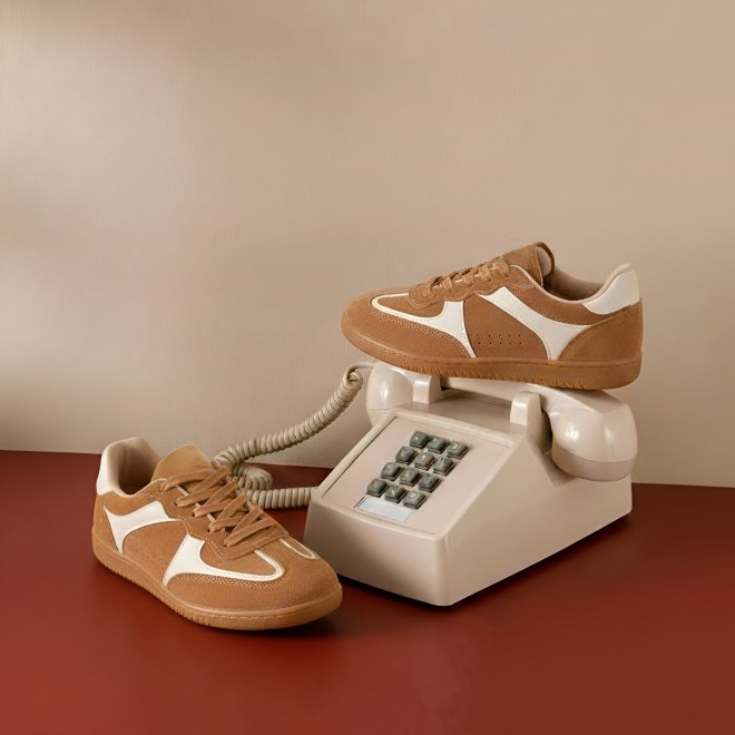 J.Fontini Women Tan Casual Sneakers