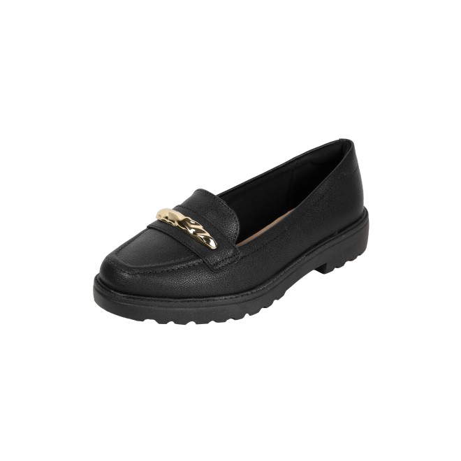 J.Fontini Women Black Casual Loafers (SKU: 75-171-11-36)