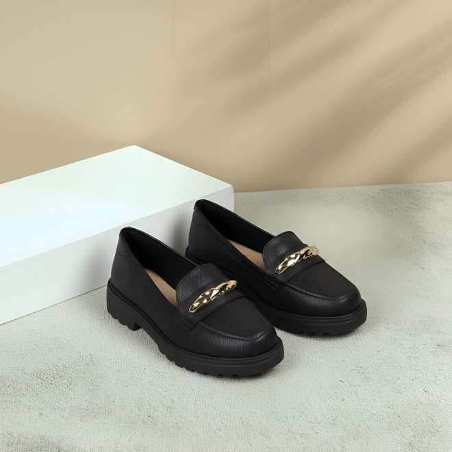 J.Fontini Women Black Casual Loafers