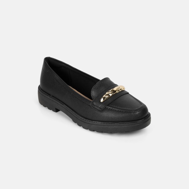 J.Fontini Women Black Casual Loafers (SKU: 75-171-11-36)
