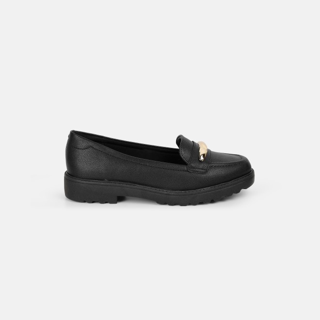 J.Fontini Women Black Casual Loafers (SKU: 75-171-11-36)