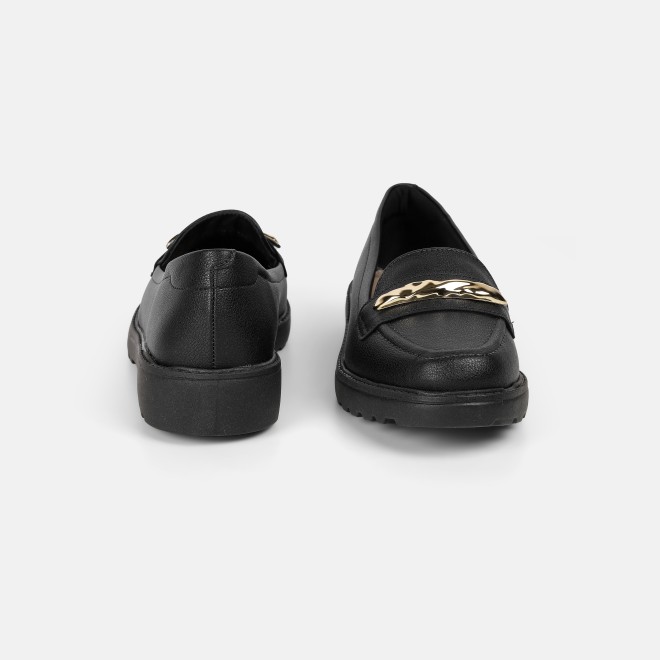 J.Fontini Women Black Casual Loafers (SKU: 75-171-11-36)