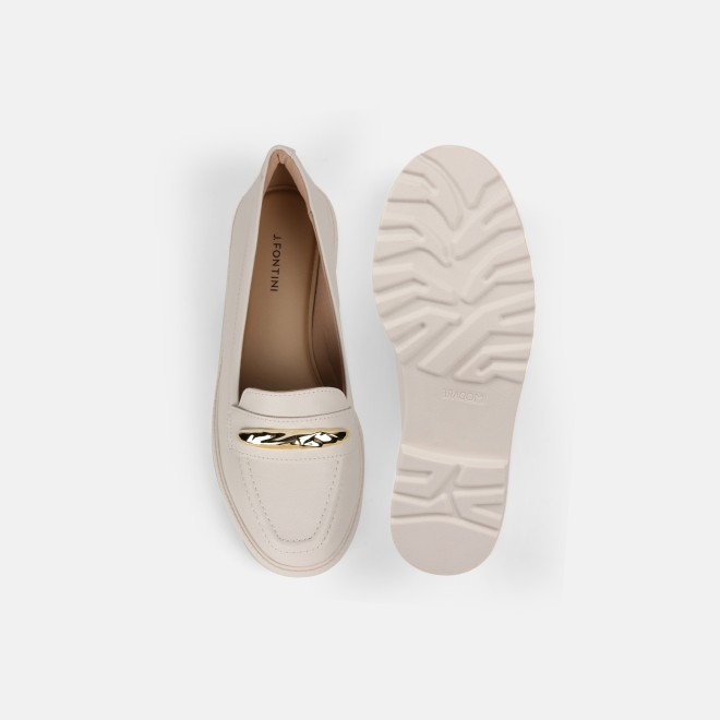 J.Fontini Women Off-white Casual Loafers (SKU: 75-171-66-37)