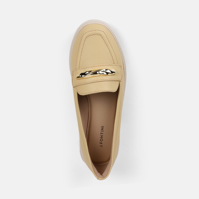J.Fontini Women Yellow Casual Loafers (SKU: 75-171-33-37)