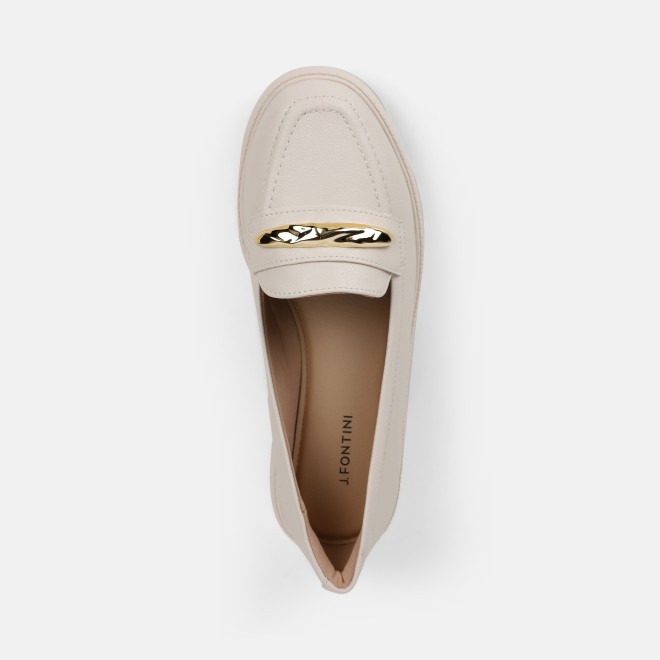 J.Fontini Women Off-white Casual Loafers (SKU: 75-171-66-37)