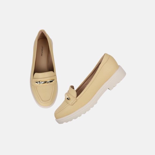 J.Fontini Women Yellow Casual Loafers (SKU: 75-171-33-37)