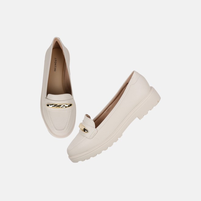 J.Fontini Women Off-white Casual Loafers (SKU: 75-171-66-37)