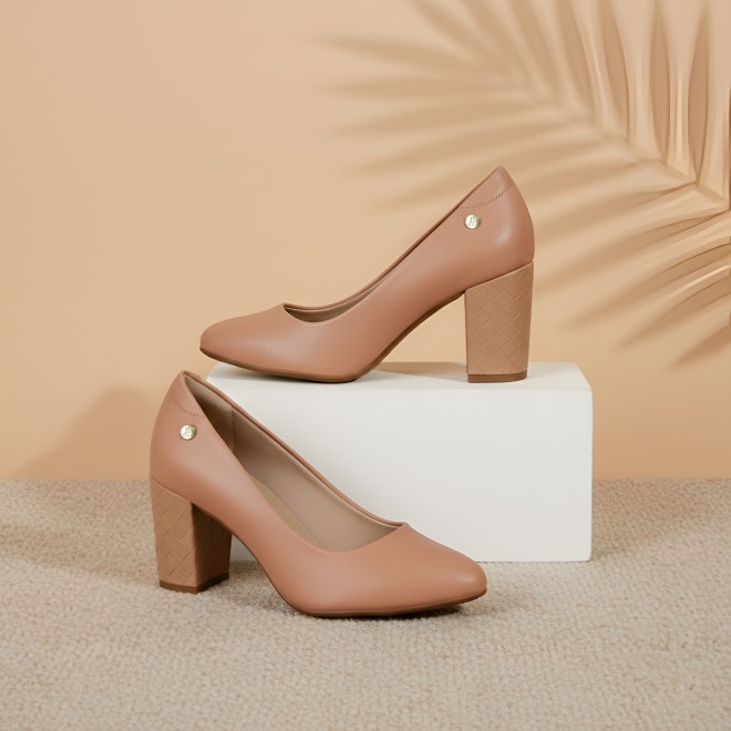 J.Fontini Women Peach Formal Pumps