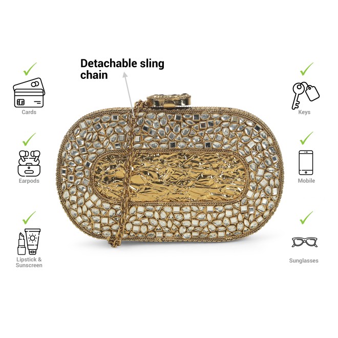 Cheemo Women Antic-gold Evening Bag (SKU: 77-176-28-10)