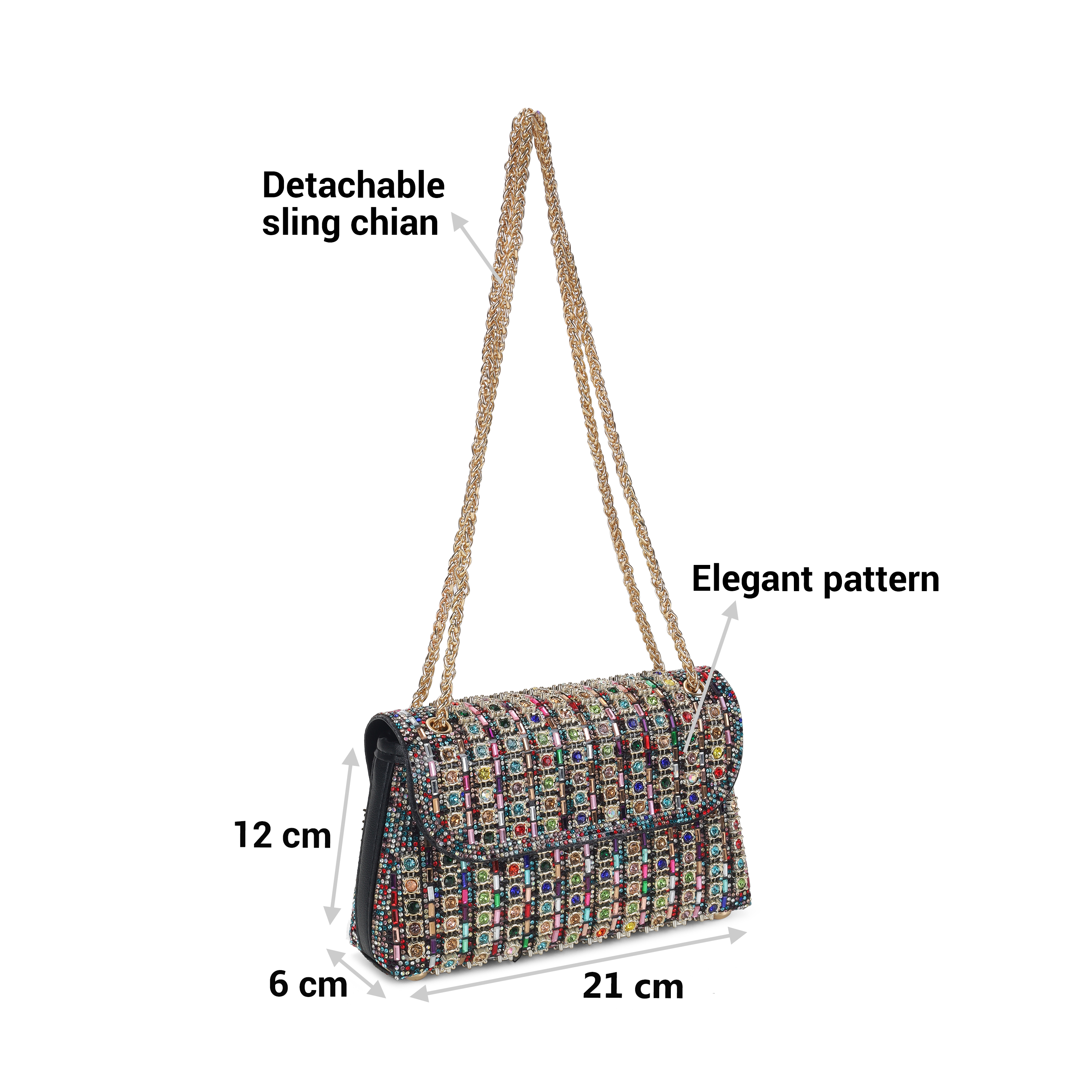 Cheemo Women Multi Evening Bag (SKU: 77-195-13-10)