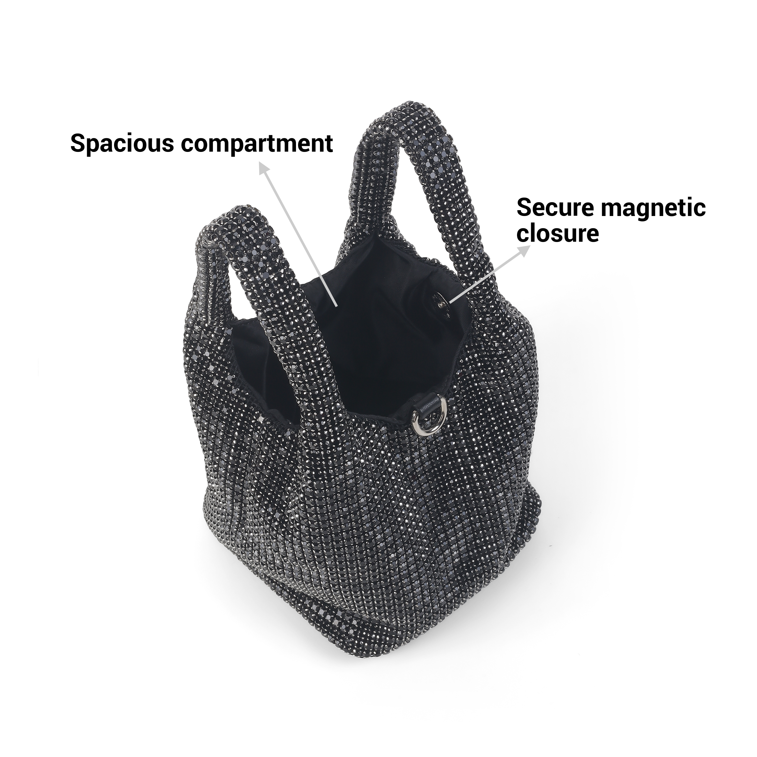 Cheemo Women Black Hobo Bag (SKU: 77-196-11-10)
