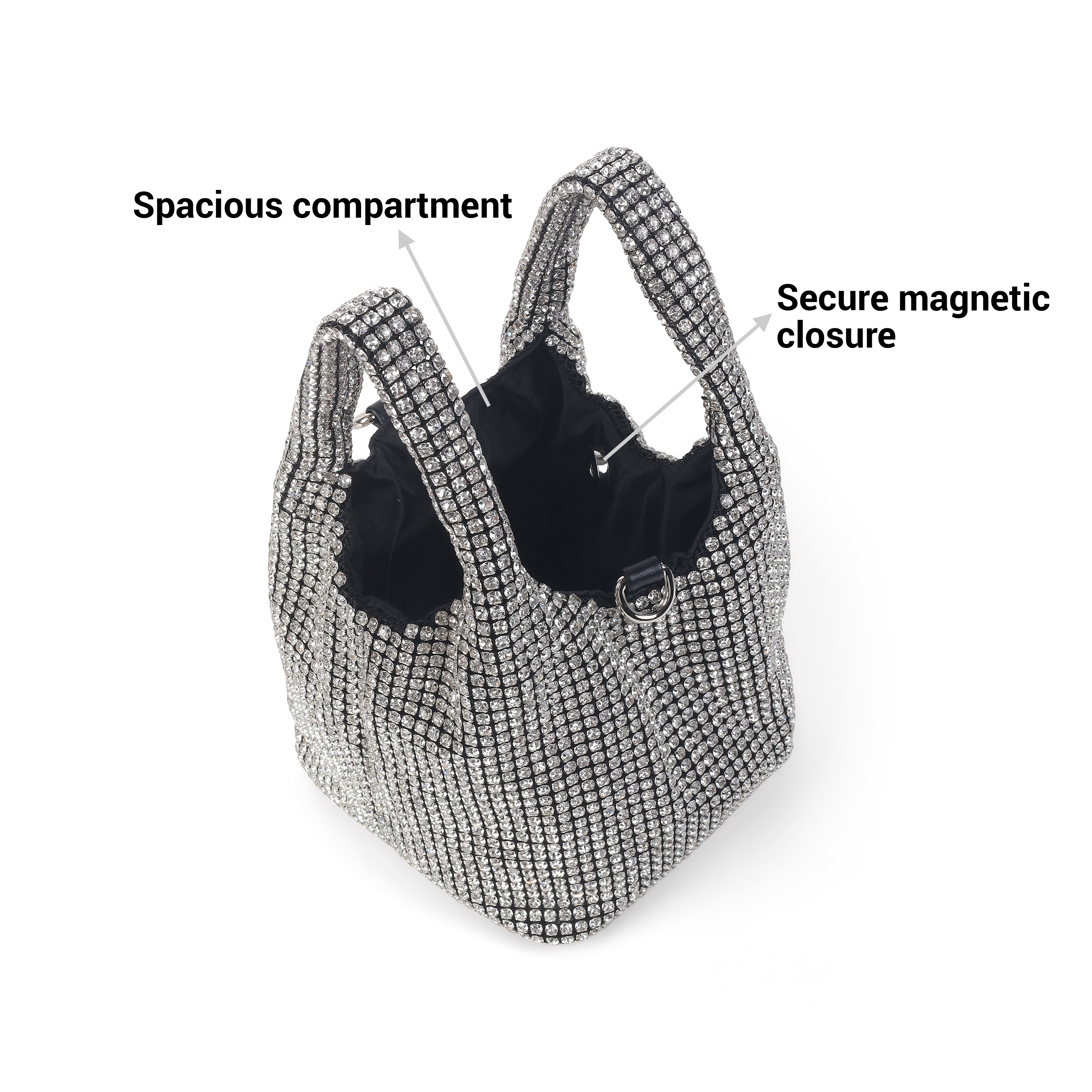 Cheemo Women Silver Hobo Bag (SKU: 77-196-27-10)