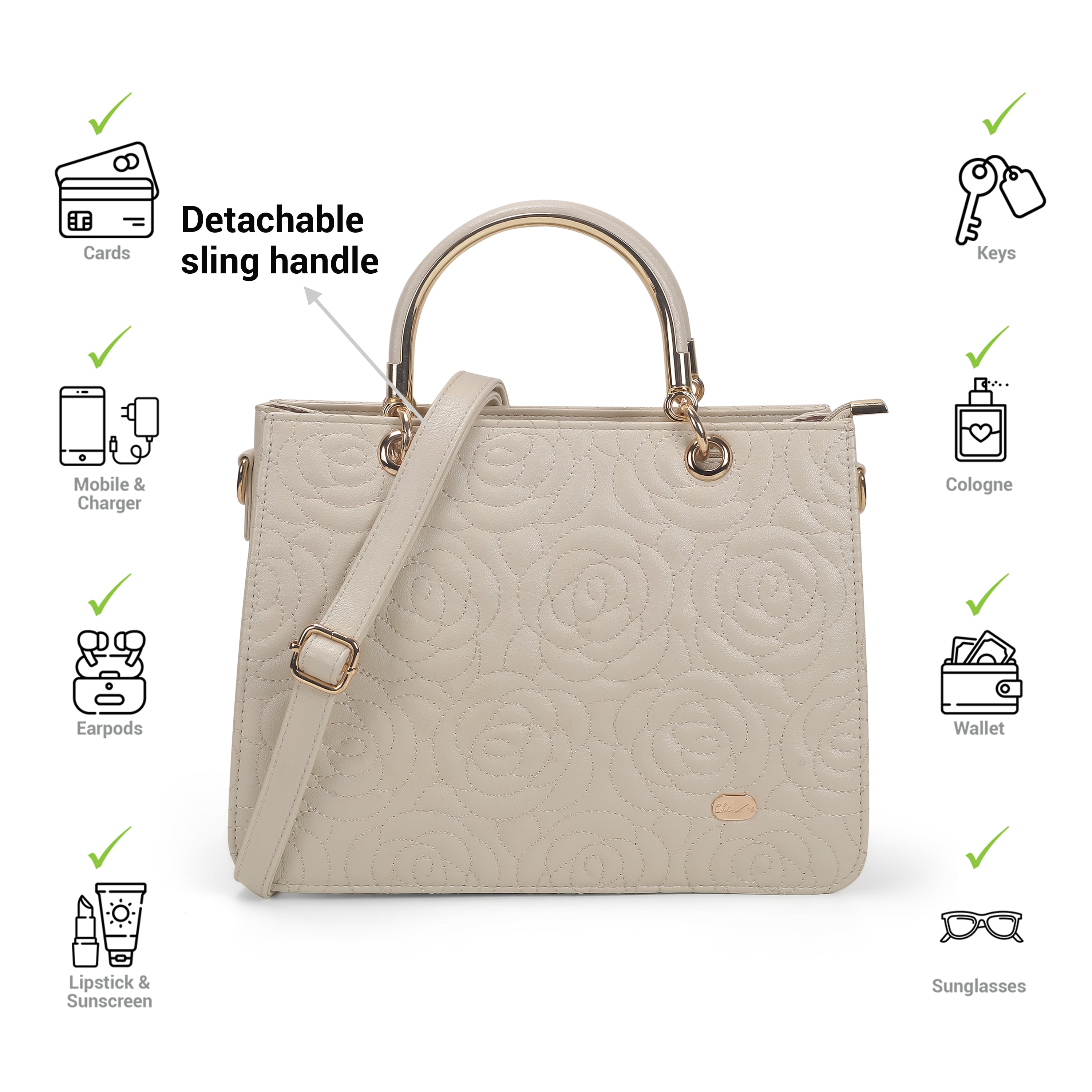 Cheemo Women Off-white Satchel Bag (SKU: 77-200-66-10)