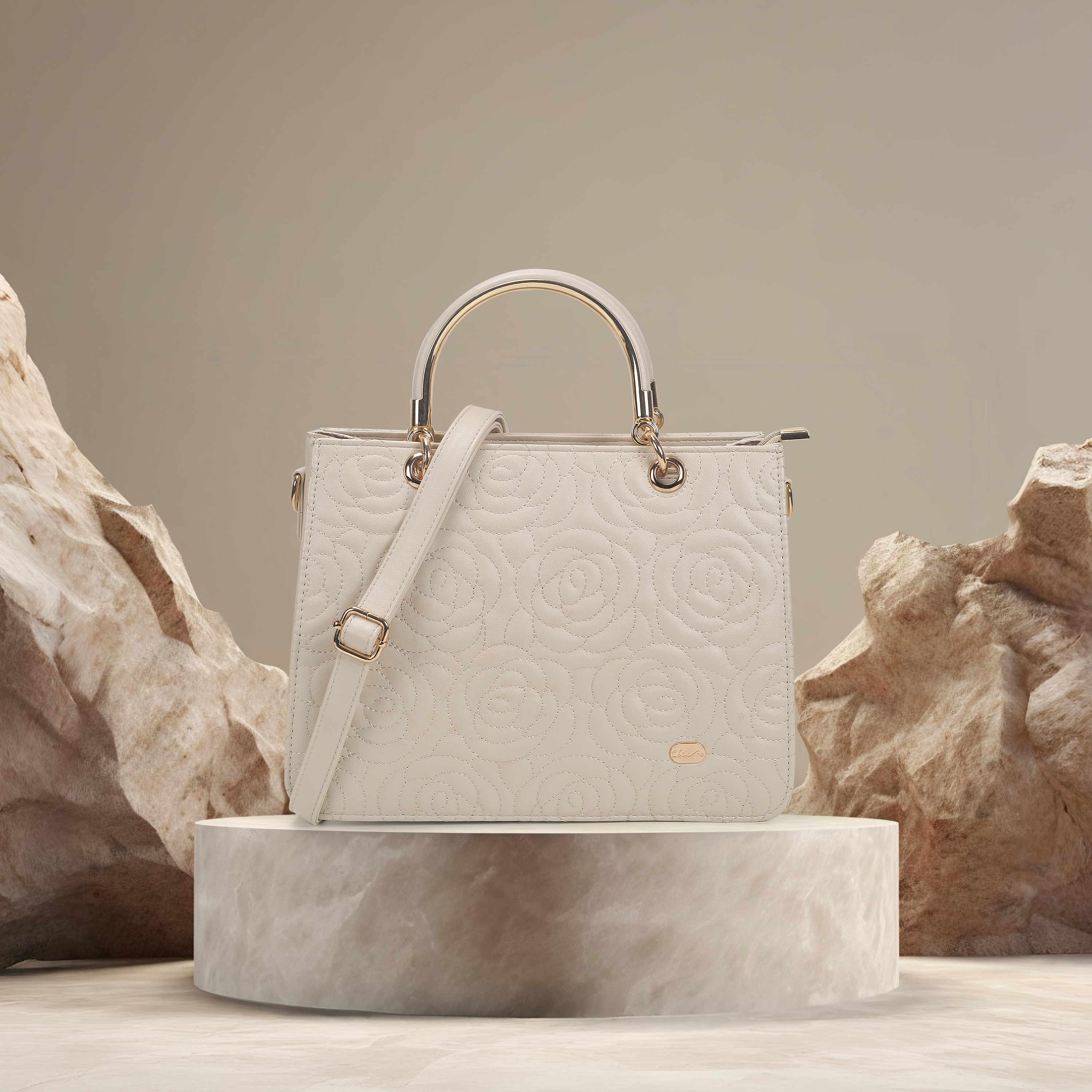 Women Off-white Satchel Bag