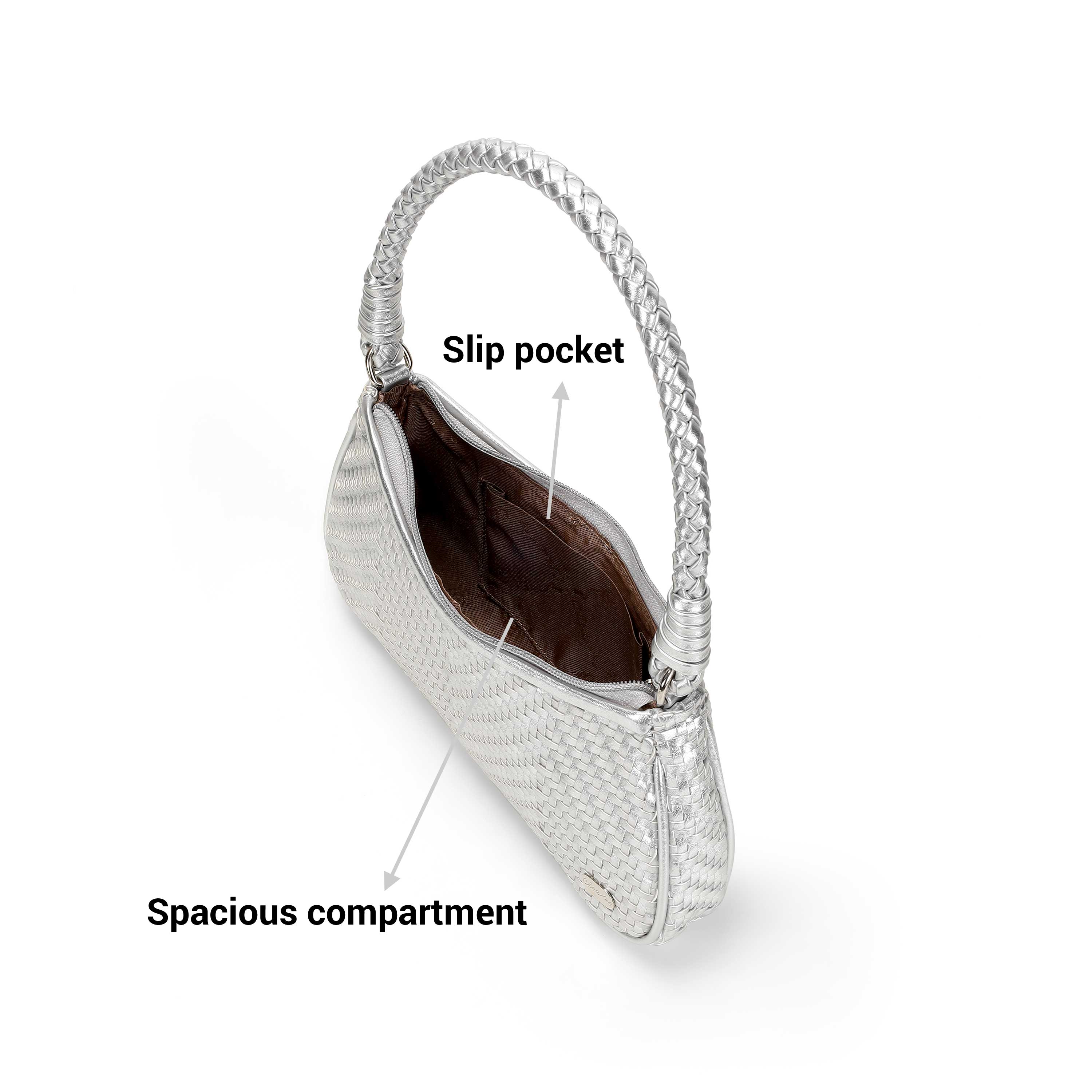 Cheemo Women Silver Evening Bag (SKU: 77-218-27-10)