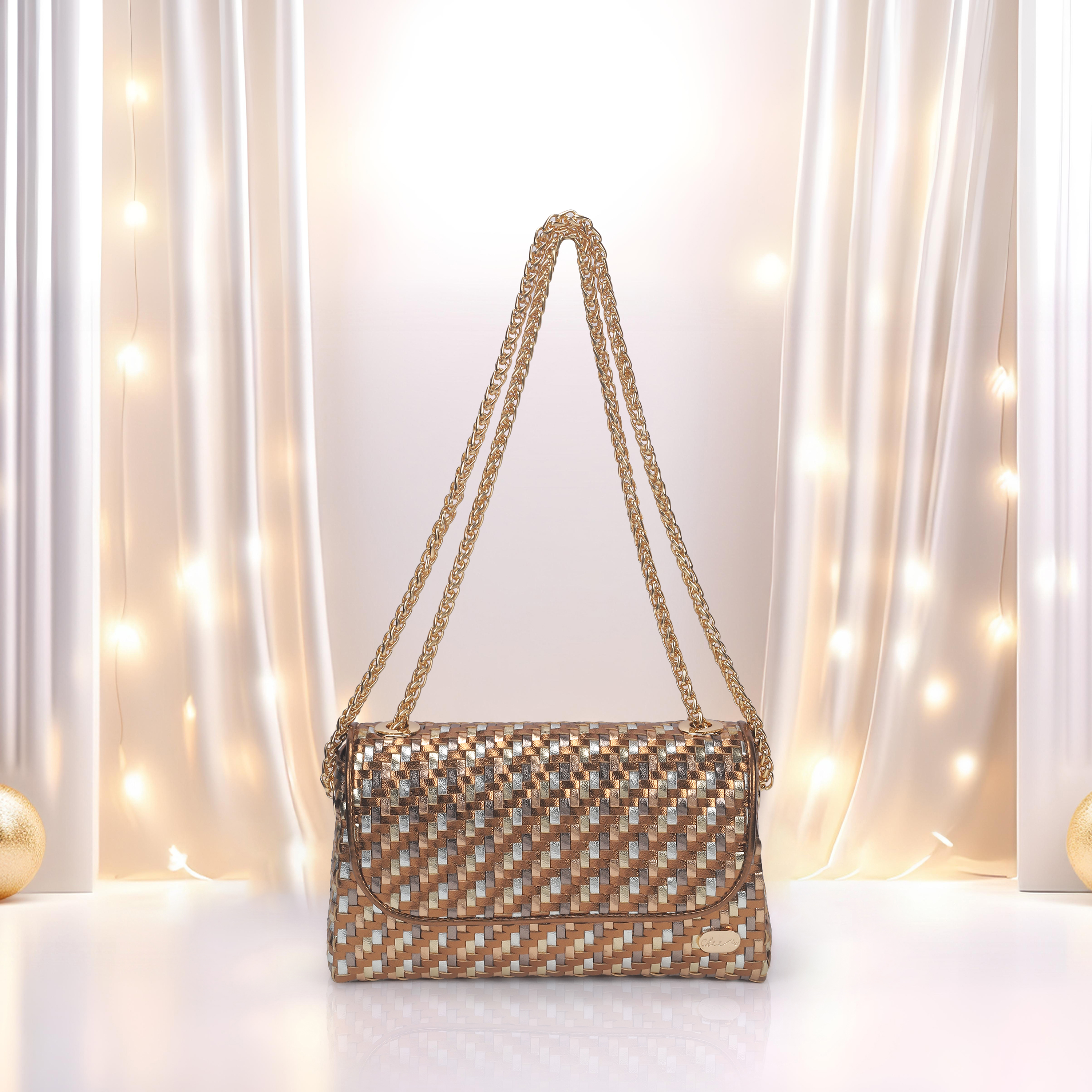 Cheemo Women Bronze Evening Bag