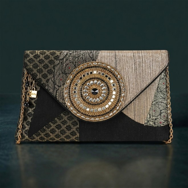 Cheemo Women Black Evening Bag