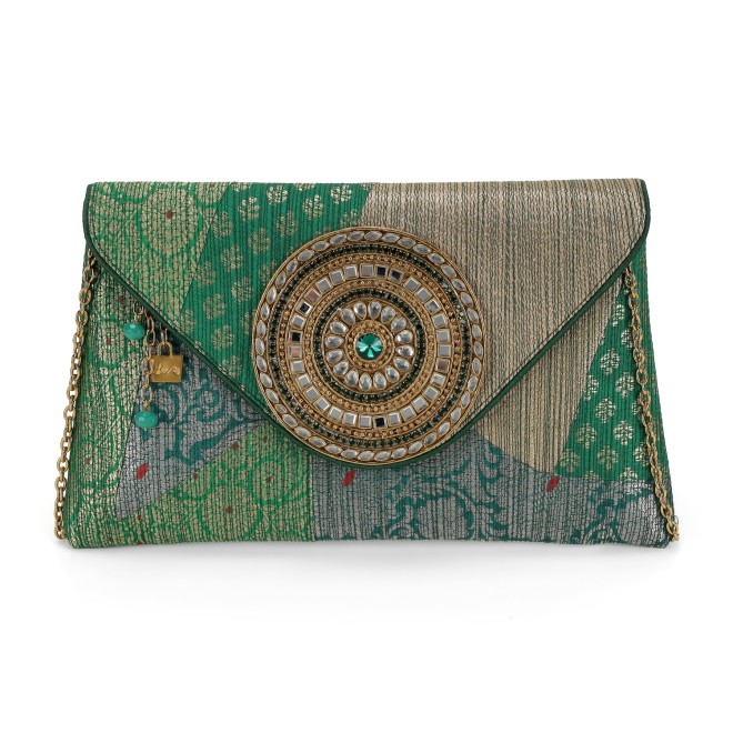 Cheemo Women Green Evening Bag (SKU: 77-250-21-10)