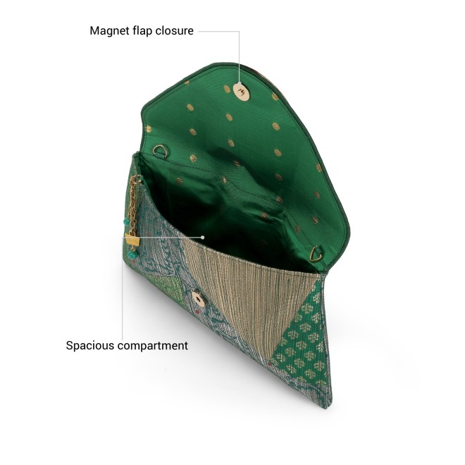 Cheemo Women Green Evening Bag (SKU: 77-250-21-10)