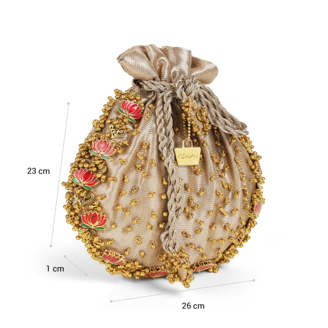 Cheemo Women Gold Potlis (SKU: 77-267-15-10)