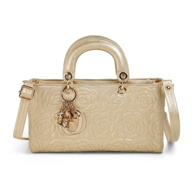 Cheemo Women Gold Satchel Bag (SKU: 77-276-15-10)