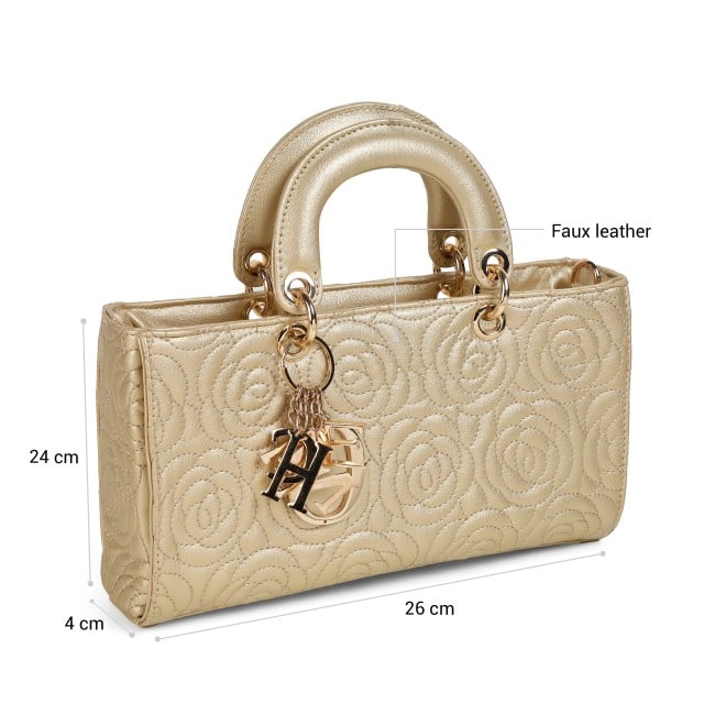 Cheemo Women Gold Satchel Bag (SKU: 77-276-15-10)