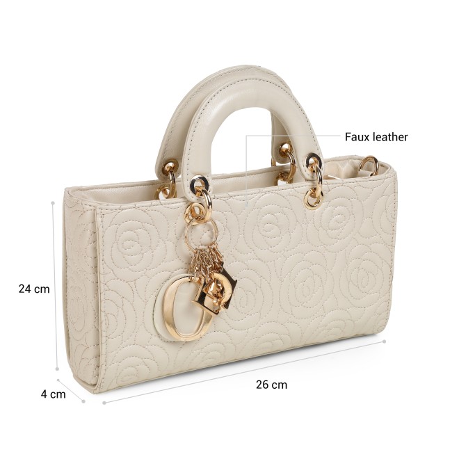 Cheemo Women Off-white Satchel Bag (SKU: 77-276-66-10)