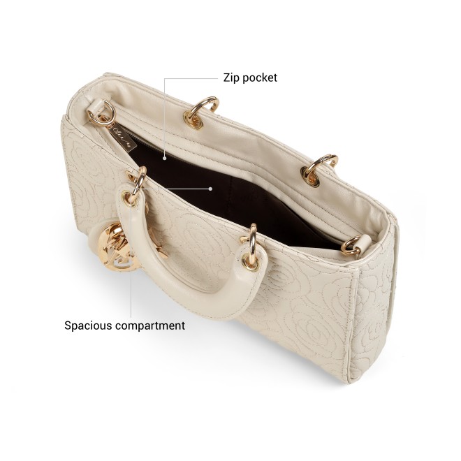 Cheemo Women Off-white Satchel Bag (SKU: 77-276-66-10)