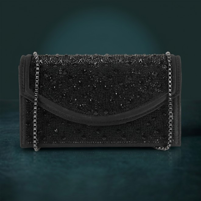 Cheemo Women Black Evening Bag