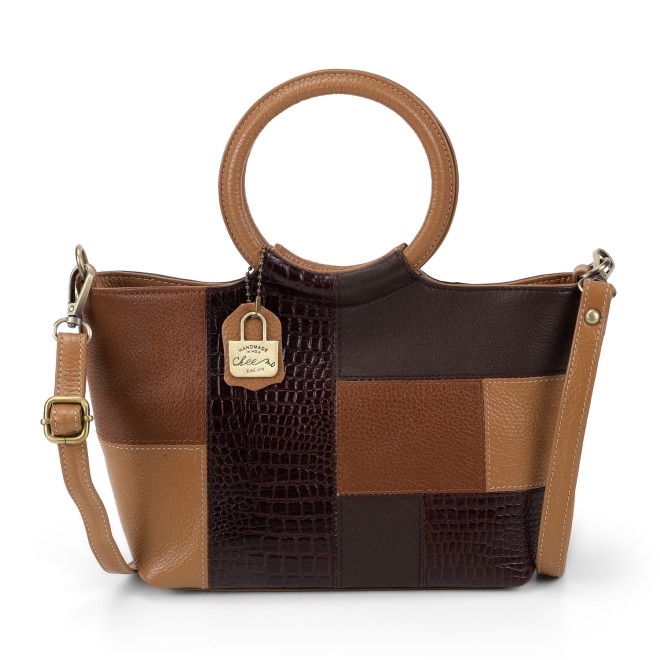 Cheemo Women Beige-multi Satchel Bag (SKU: 77-286-63-10)