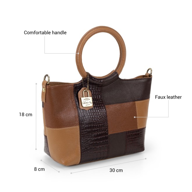 Cheemo Women Beige-multi Satchel Bag (SKU: 77-286-63-10)