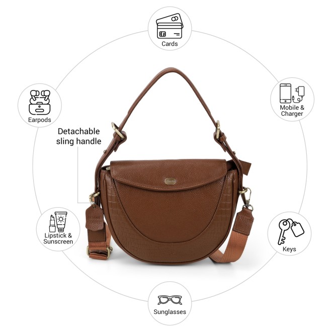 Cheemo Women Tan Shoulder Bag (SKU: 77-287-23-10)