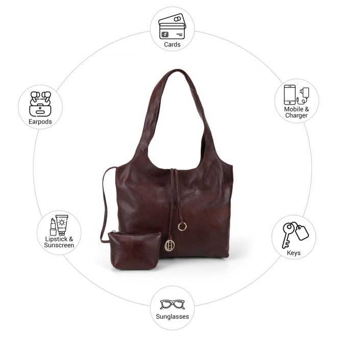 Cheemo Women Brown Shoulder Bag (SKU: 77-291-12-10)