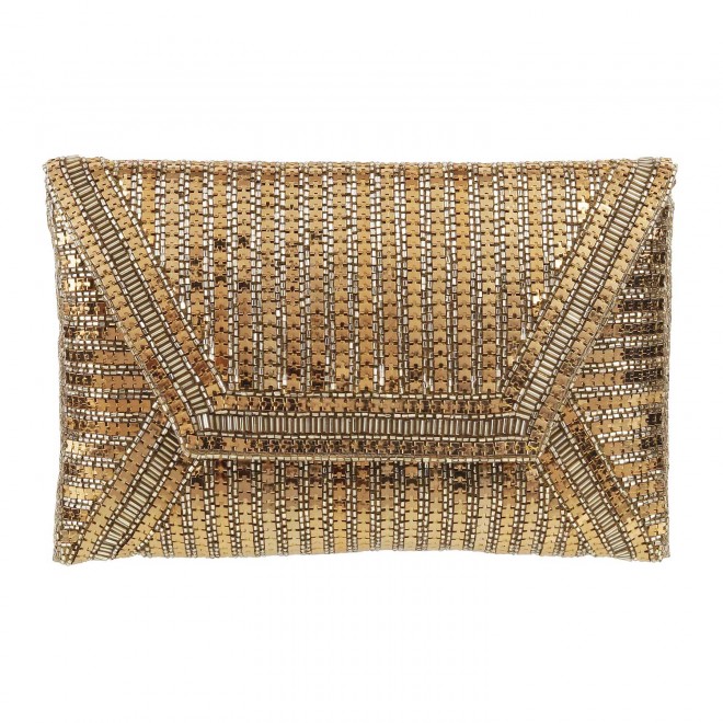 Cheemo Women Antique-Gold Clutch Clutches