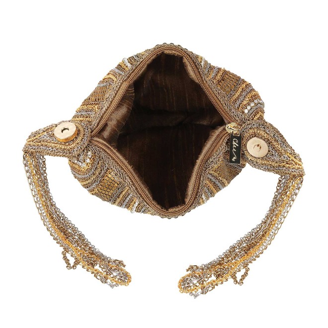 Cheemo Women Antique-Gold Bag Potlis (SKU: 77-5973-28-10)