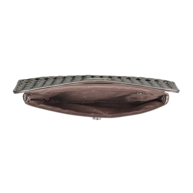 Cheemo Women Gun-Metal Flap Clutch Flap Clutch (SKU: 77-6626-29-10)