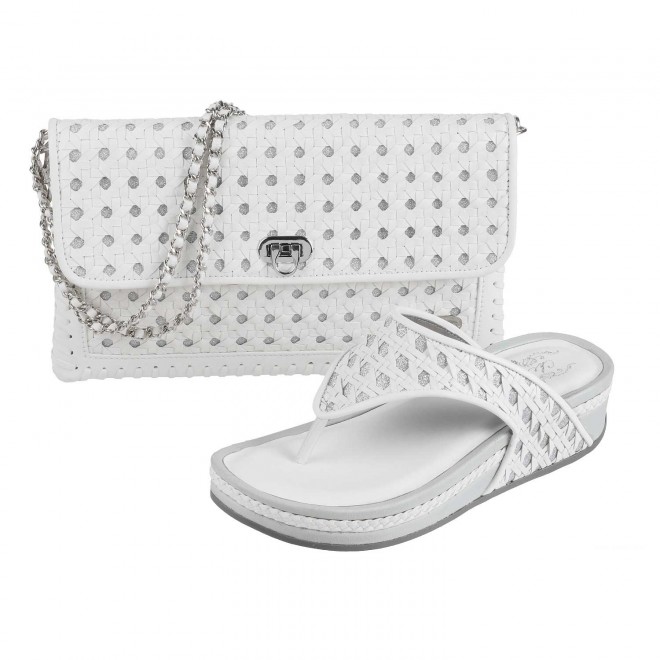 Cheemo Women White Flap Clutch Flap Clutch (SKU: 77-6626-16-10)