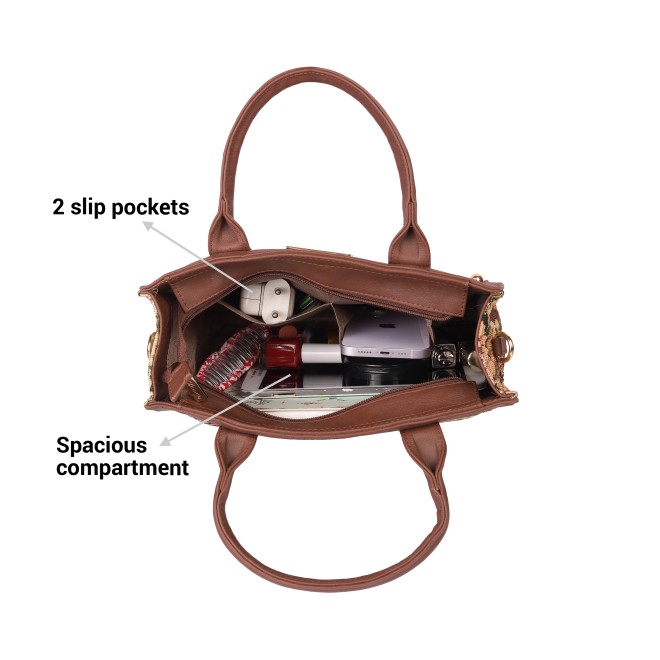 Cheemo Women Tan Satchel Bag (SKU: 77-75-23-10)