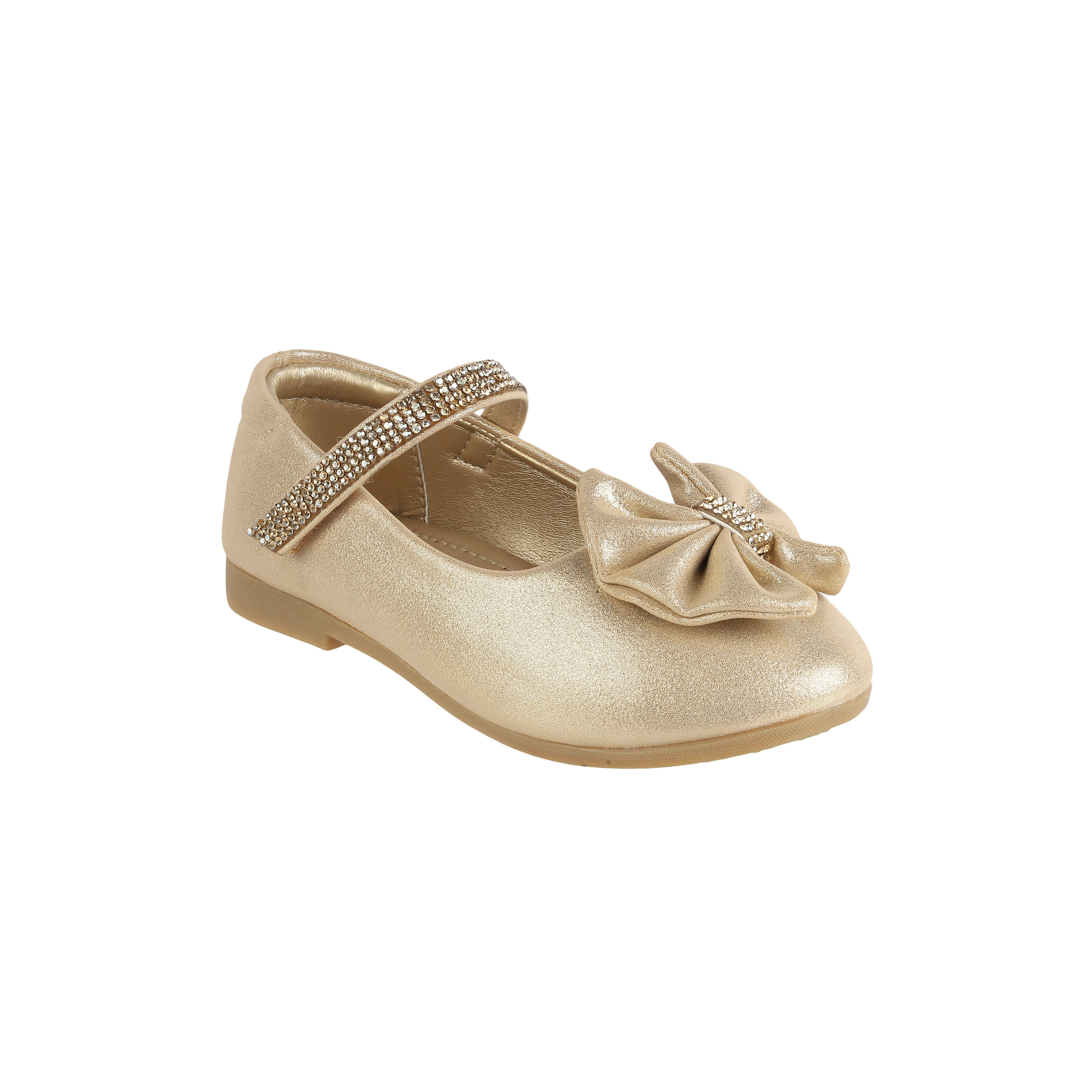 Kittens Girls Gold Casual Ballerinas
