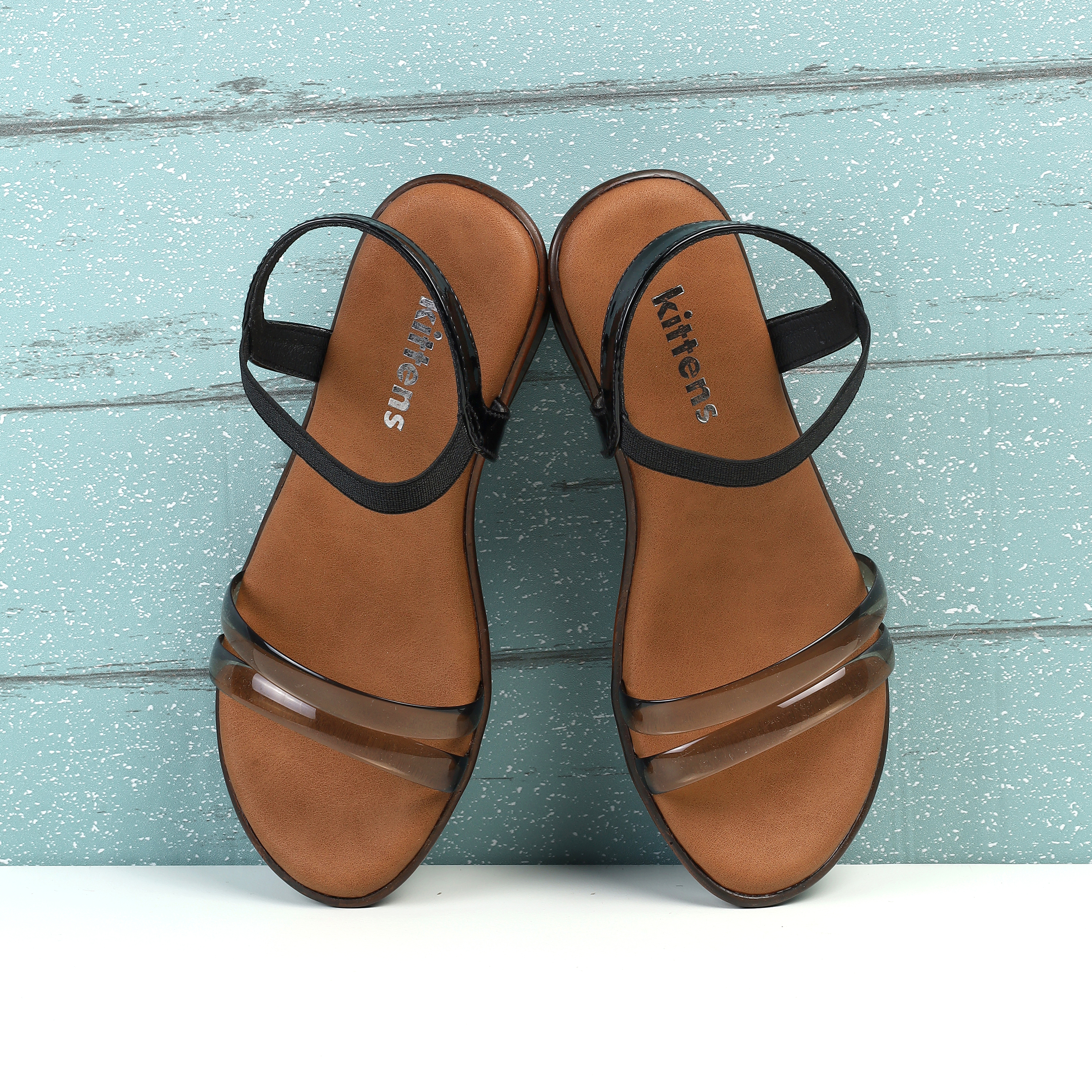 Kittens Girls Black Casual Sandals