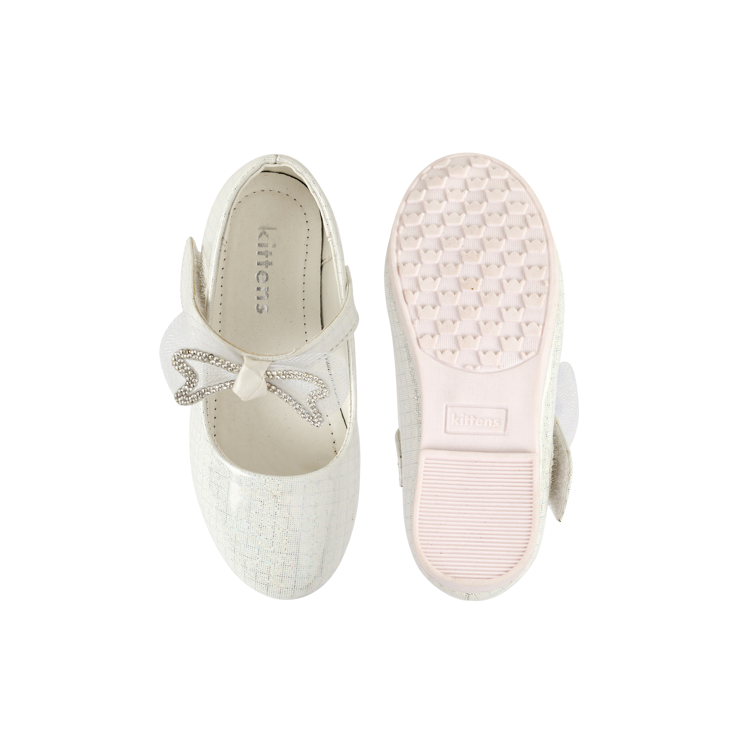 Kittens Girls White Casual Ballerinas (SKU: 78-5641-16-25)
