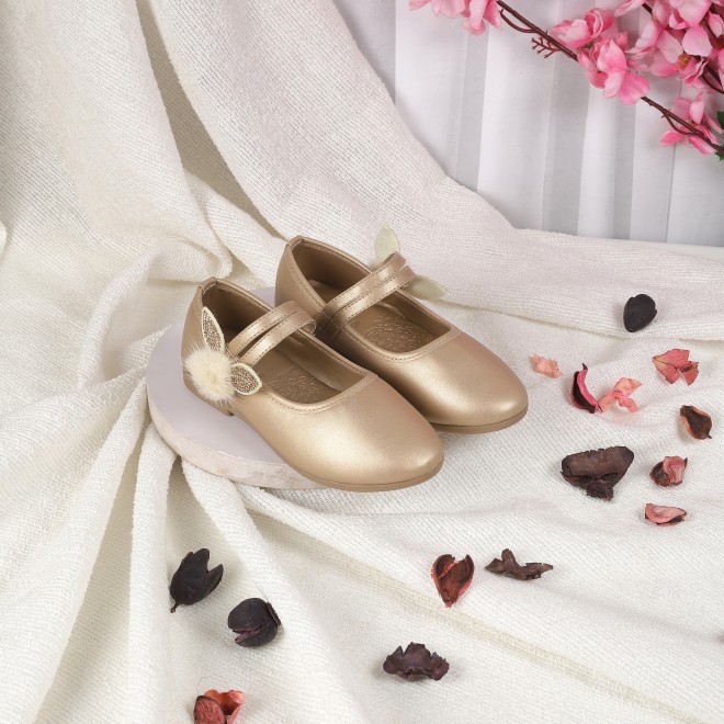 Kittens Girls Gold Casual Ballerinas (SKU: 78-5654-15-26)
