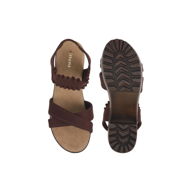 Kittens Girls Brown Casual Sandals (SKU: 78-5733-12-30)