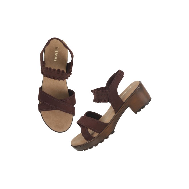 Kittens Girls Brown Casual Sandals (SKU: 78-5733-12-30)