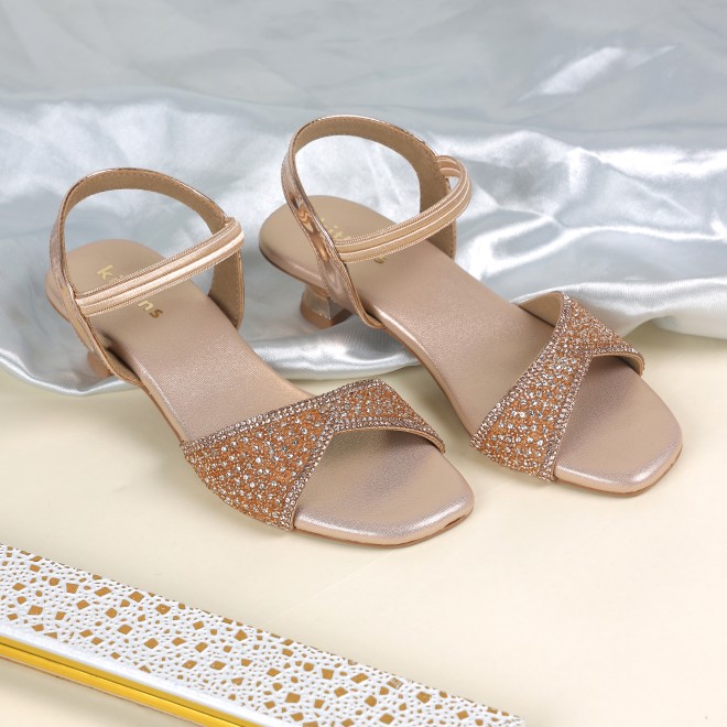 Kittens Girls Rose-gold Formal Sandals (SKU: 78-5739-52-31)