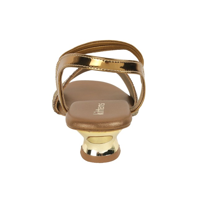 Kittens Girls Antic-gold Formal Sandals (SKU: 78-5739-28-31)