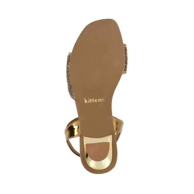 Kittens Girls Antic-gold Formal Sandals (SKU: 78-5739-28-31)