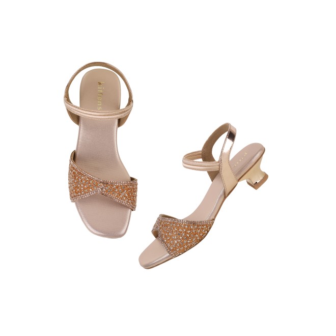 Kittens Girls Rose-gold Formal Sandals (SKU: 78-5739-52-31)