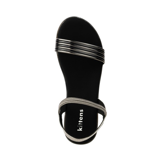 Kittens Girls Gun-metal Casual Sandals (SKU: 78-5741-29-30)