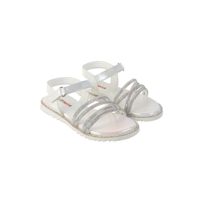 Kittens Girls White Casual Sandals (SKU: 78-5788-16-25)